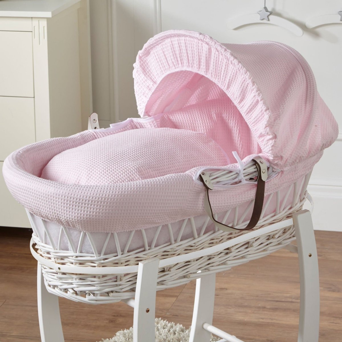 Wicker Moses Basket – Newborn Basket with Mattress, No Stand