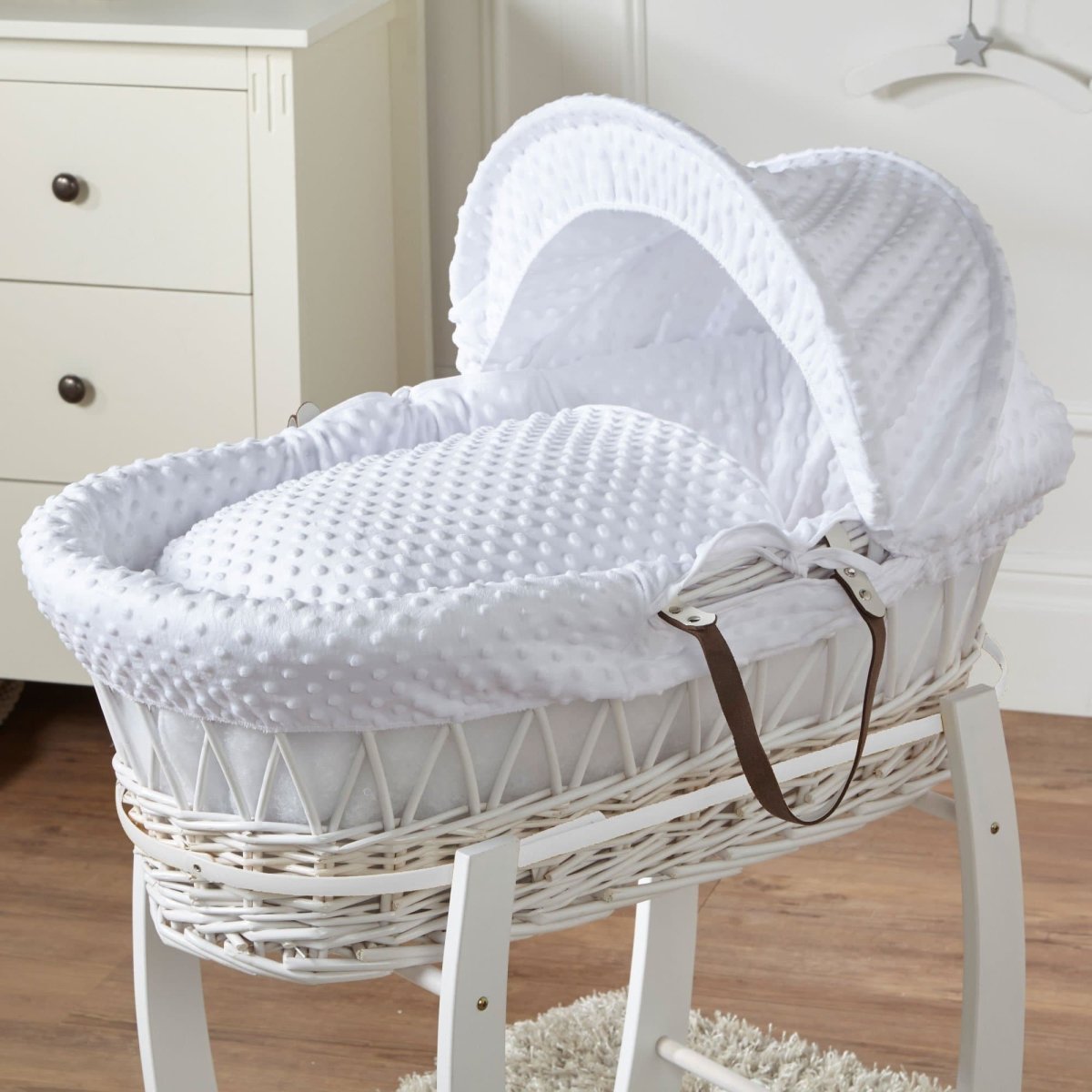 Wicker Moses Basket – Newborn Basket with Mattress, No Stand