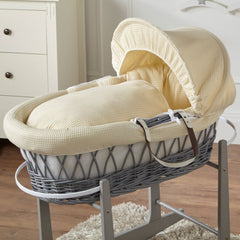 Wicker Moses Basket – Newborn Basket with Mattress, No Stand