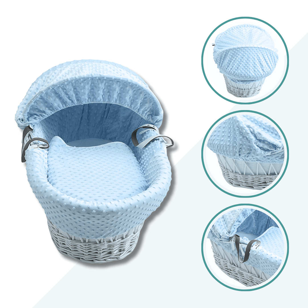 Wicker Moses Basket – Newborn Basket with Mattress, No Stand