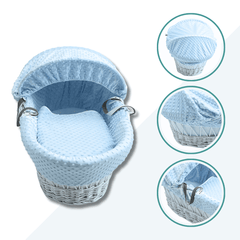 Wicker Moses Basket – Newborn Basket with Mattress, No Stand
