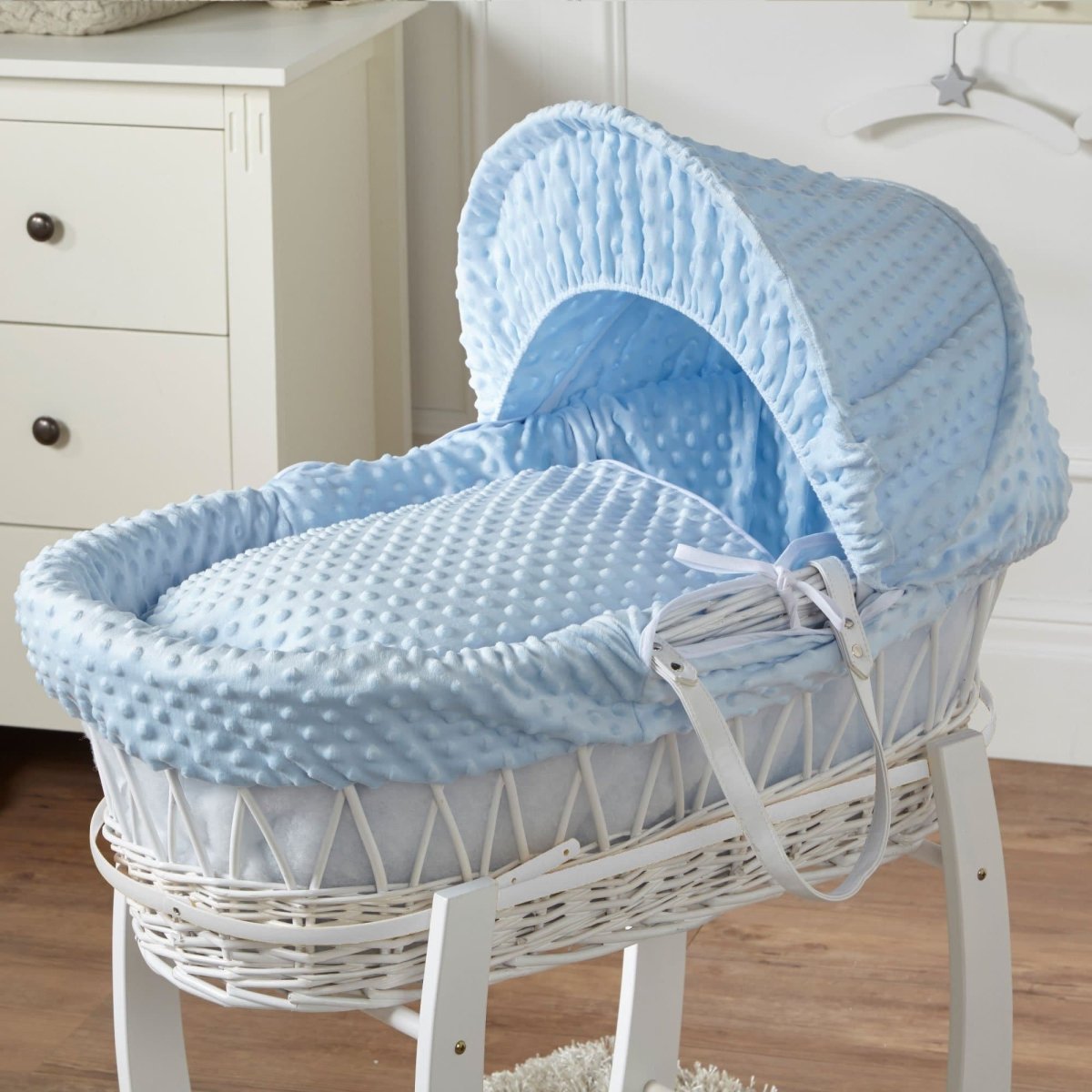 Wicker Moses Basket – Newborn Basket with Mattress, No Stand