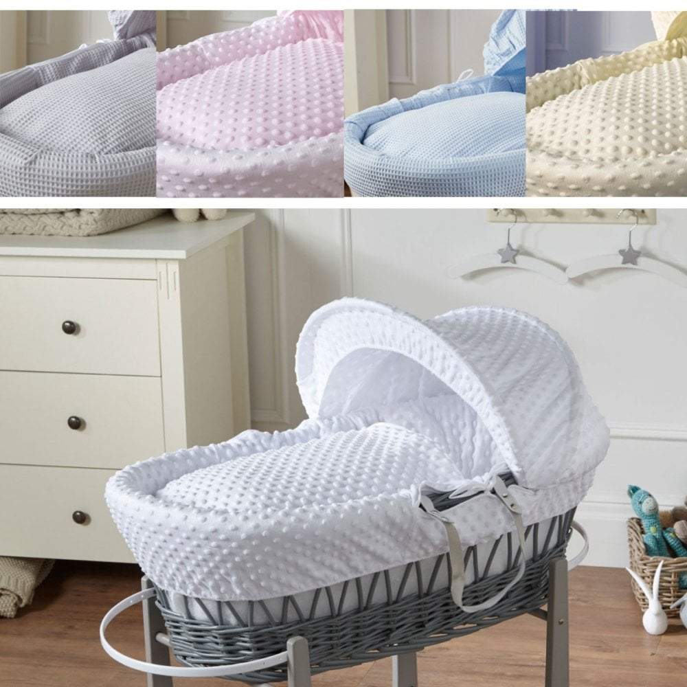 Wicker Moses Basket – Newborn Basket with Mattress, No Stand