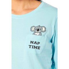 Women's Koala Bear Print Pyjama Set 100% Cotton Easy Care
