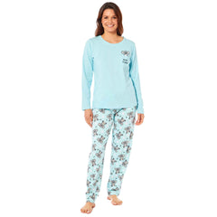 Women's Koala Bear Print Pyjama Set 100% Cotton Easy Care