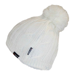 Women's Chunky Cable Knit Beanie Hat With 3M Thinsulate Insulation
