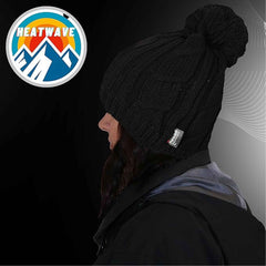 Women's Chunky Cable Knit Beanie Hat With 3M Thinsulate Insulation