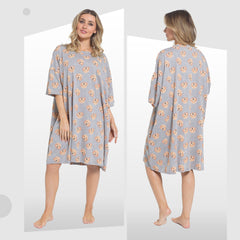 Cockapoo Baggy Nightdress 100% Cotton Short Sleeve Oversized Nightshirt