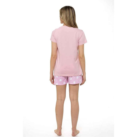 Women's Cotton Sausage Dog Print T Shirt And Shorts Pyjama Set For Summer