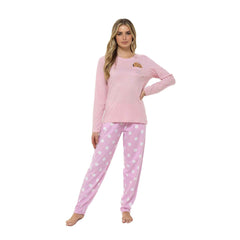 Women's Cotton Pyjama Set With Elasticated Patterned Bottoms