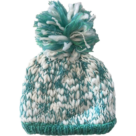 Women's Hand Knitted Daisy Pattern Winter Hat Headband Mittens Set In Red