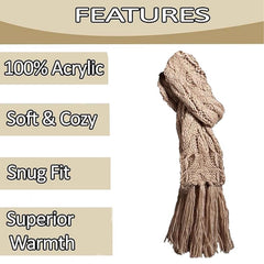 Women's Hand-Knitted Winter Hat Scarf And Hand Warmer Set With Inga Button