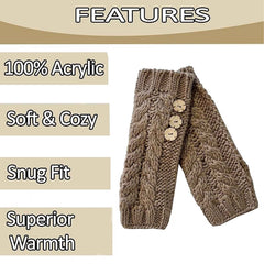 Women's Hand-Knitted Winter Hat Scarf And Hand Warmer Set With Inga Button