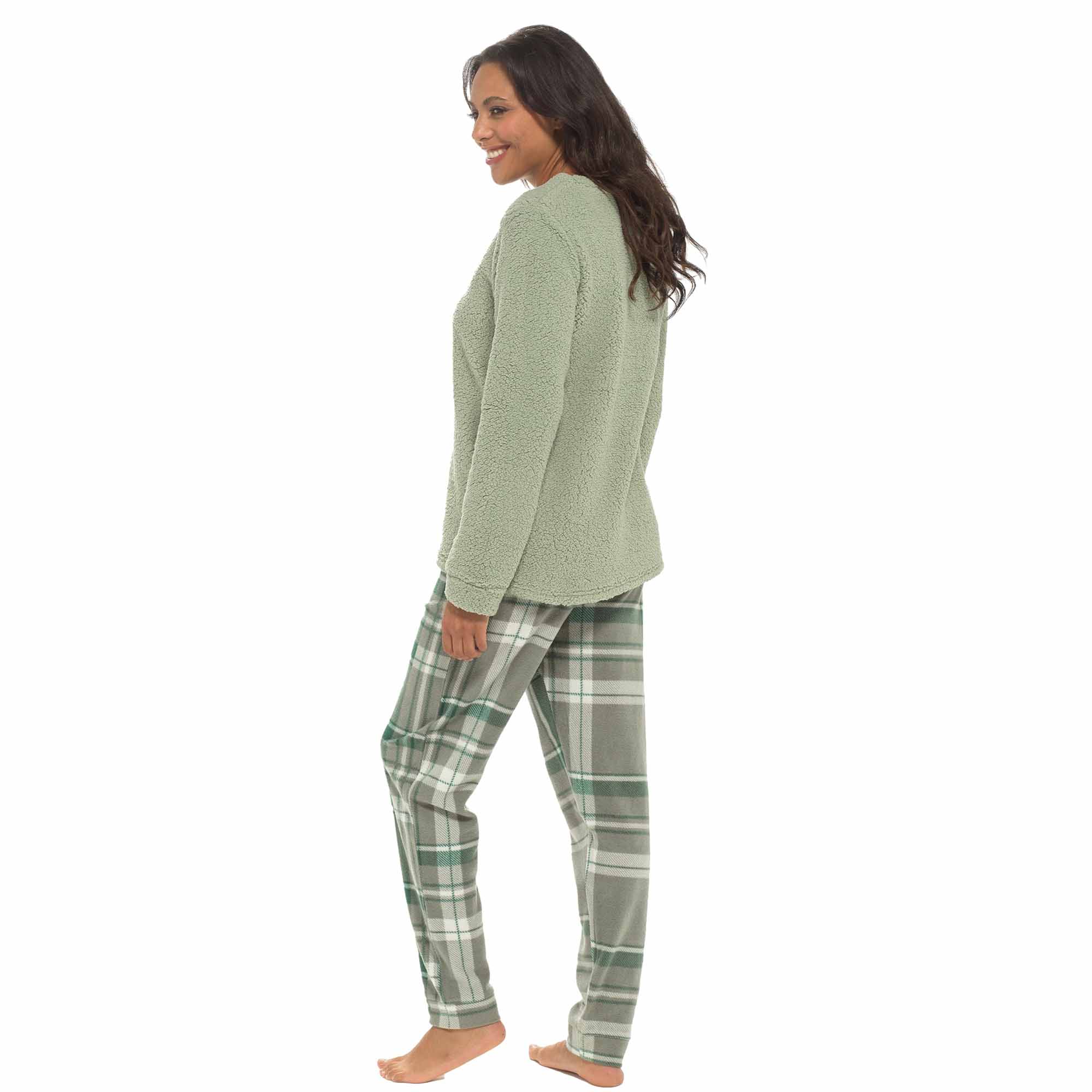 Women's Highland Cow Fleece Pyjama Set Ultra Soft Cosy Loungewear