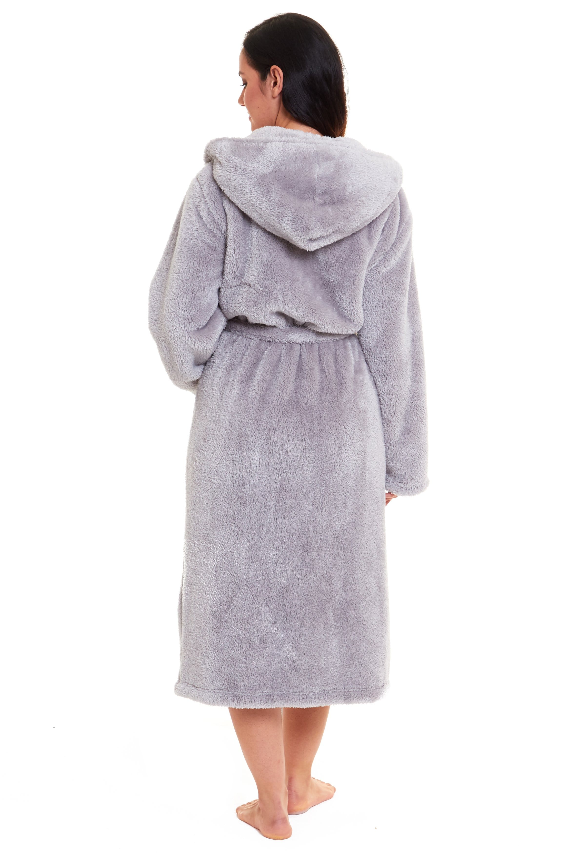 Women's Fleece Hooded Robe Snuggle Touch Velvet-Soft Loungewear