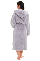 Women's Fleece Hooded Robe Snuggle Touch Velvet-Soft Loungewear
