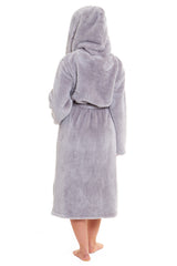 Women's Fleece Hooded Robe Snuggle Touch Velvet-Soft Loungewear