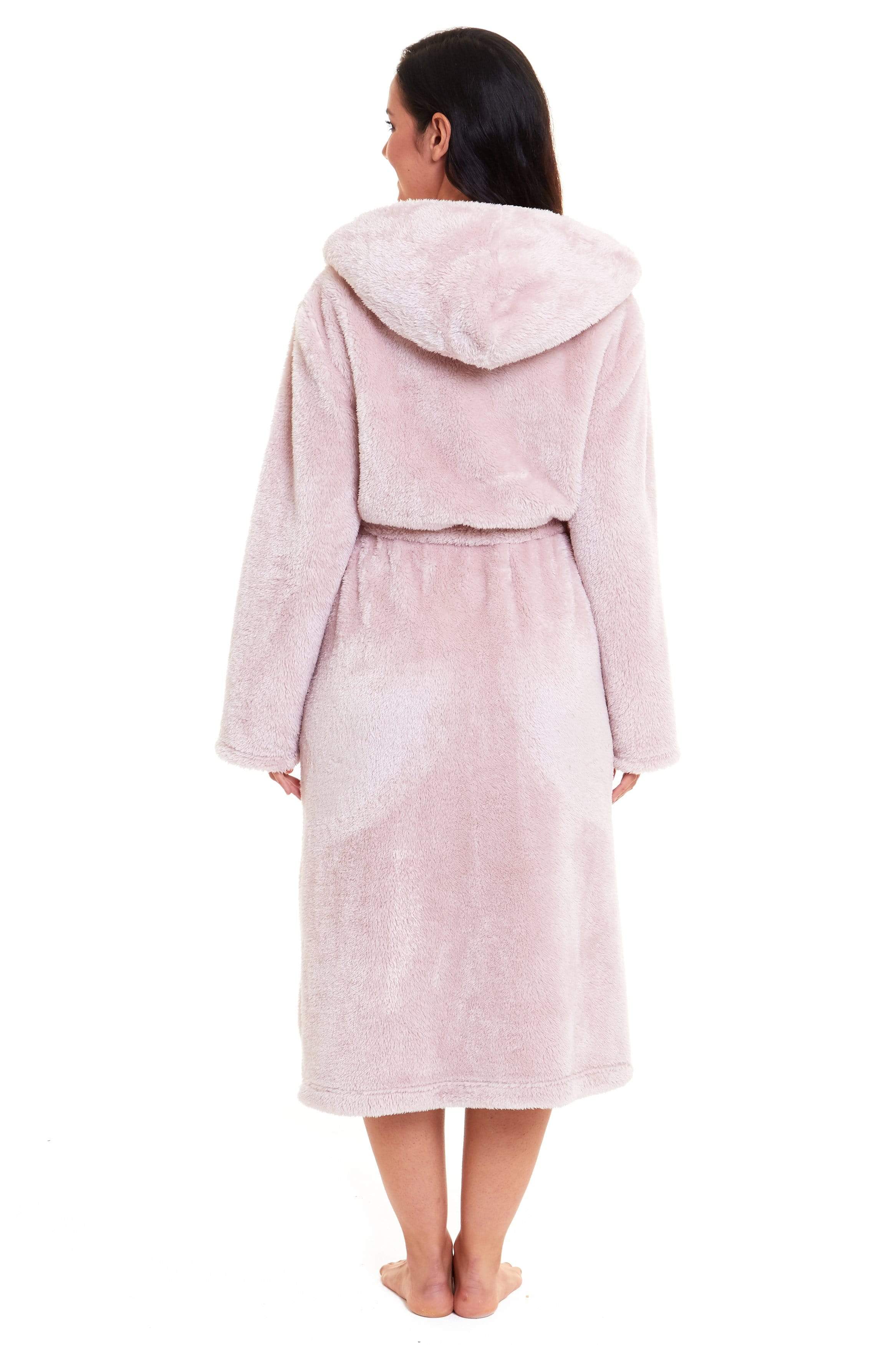 Women's Fleece Hooded Robe Snuggle Touch Velvet-Soft Loungewear