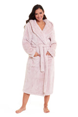 Women's Fleece Hooded Robe Snuggle Touch Velvet-Soft Loungewear