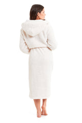 Women's Fleece Hooded Robe Snuggle Touch Velvet-Soft Loungewear