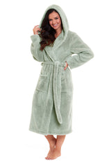 Women's Fleece Hooded Robe Snuggle Touch Velvet-Soft Loungewear