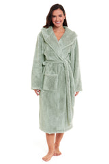 Women's Fleece Hooded Robe Snuggle Touch Velvet-Soft Loungewear