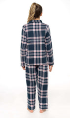 Women's Flannelette Check Pyjama Set Soft Brushed Cotton Easy Care
