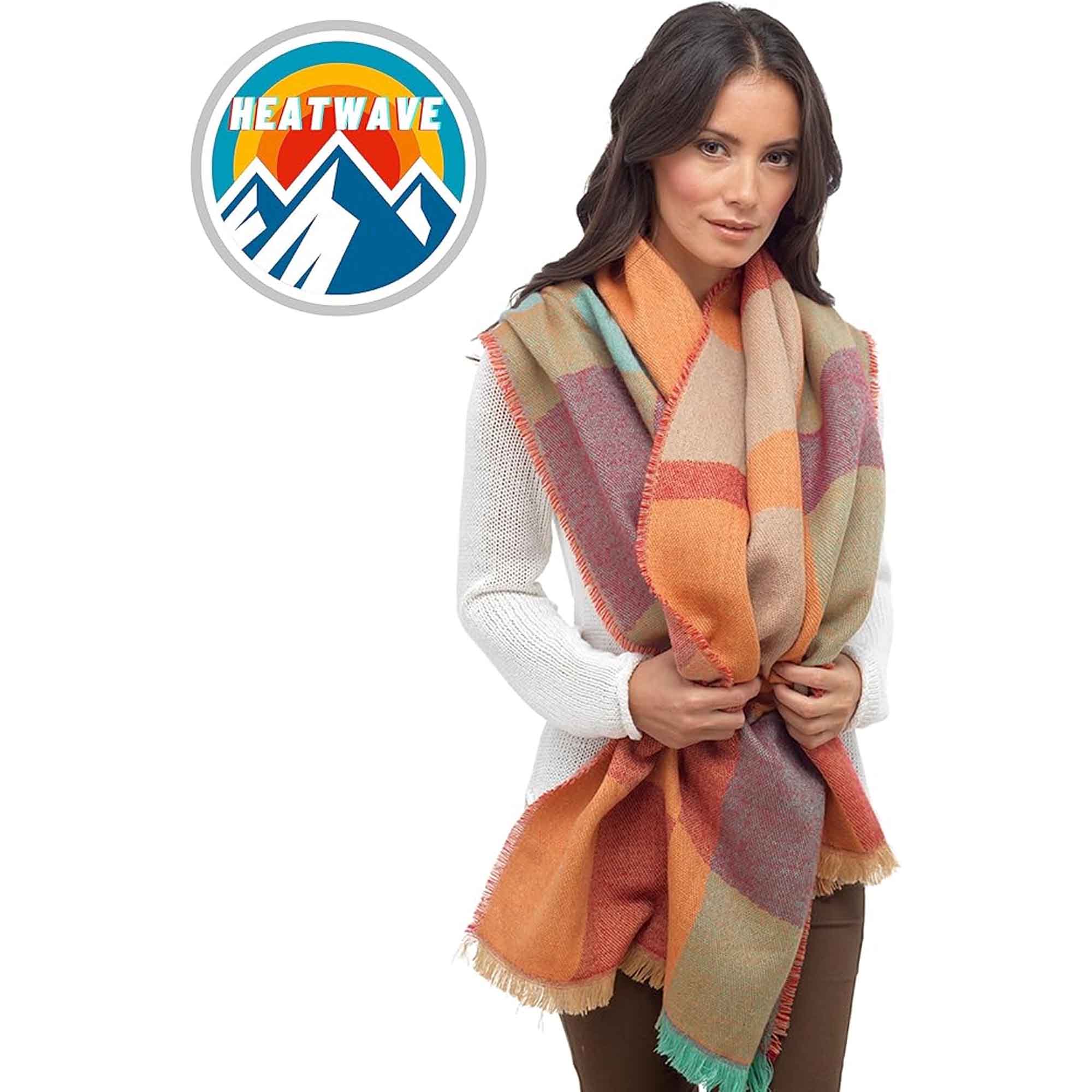 Women's Soft Woven Winter Scarves Lightweight Cosy Acrylic Wraps Multicolor
