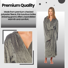 Women's Stripe Jacquard Dressing Gown With Belt Pockets Shawl Collar