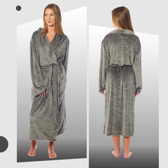 Women's Stripe Jacquard Dressing Gown With Belt Pockets Shawl Collar