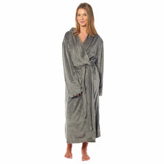 Women's Stripe Jacquard Dressing Gown With Belt Pockets Shawl Collar