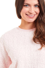 Women's Teddy Fleece Lounge Set Fluffy Cosy Crew Neck Pyjama Stretchable