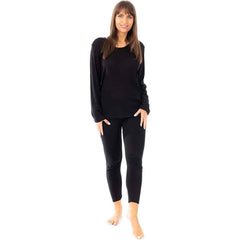 Women's Thermal Long Sleeve Top And Long Jane Pants Set Cotton Rich
