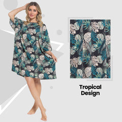 Women's Tropical Baggy Nighty Dress Oversized T Shirt Nighties One Hundred