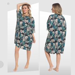 Women's Tropical Baggy Nighty Dress Oversized T Shirt Nighties One Hundred