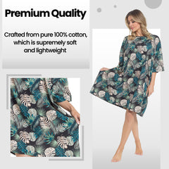 Women's Tropical Baggy Nighty Dress Oversized T Shirt Nighties One Hundred