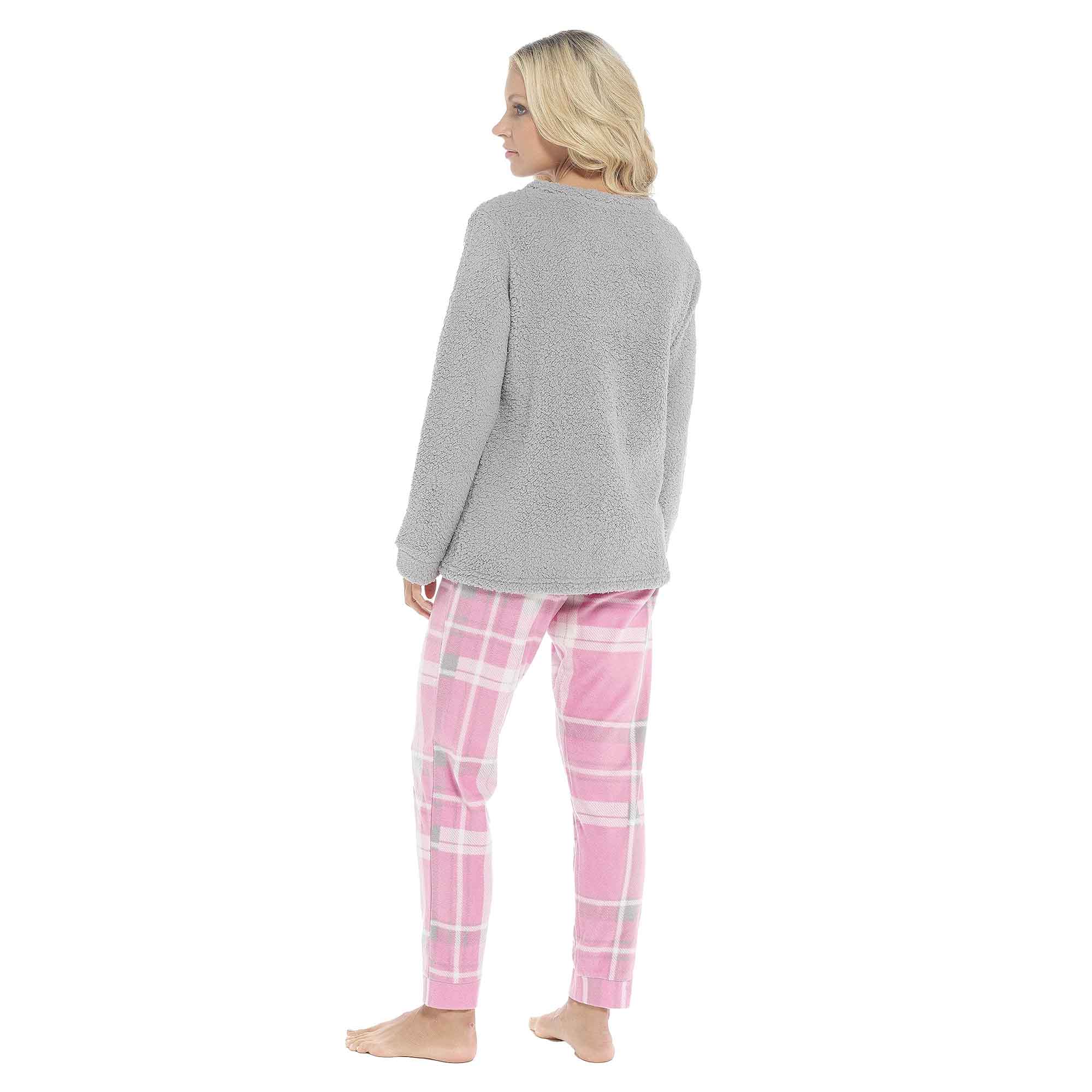 Women's Fleece Pyjama Set Ultra Soft Polar Bear Print Cosy Winter