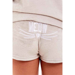 Women's Hooded Fleece Pyjama Set With Shorts Ultra Soft Fluffy Loungewear