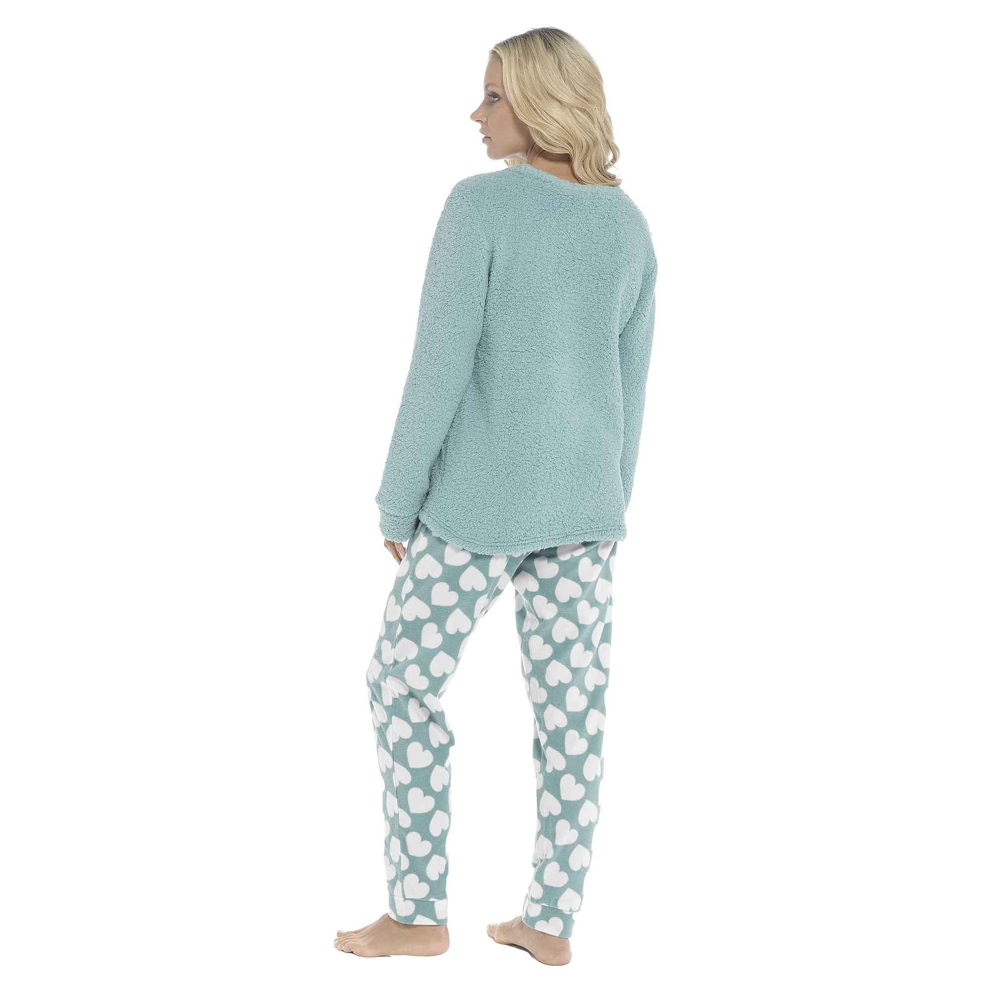 Panda Ultra Soft Snuggle Fleece Pyjama Set For Women's Cosy Winter