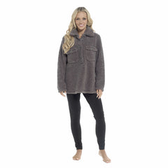 Women's Sherpa Lounge Set With Double Pocket Top And Leggings Ultra-Soft