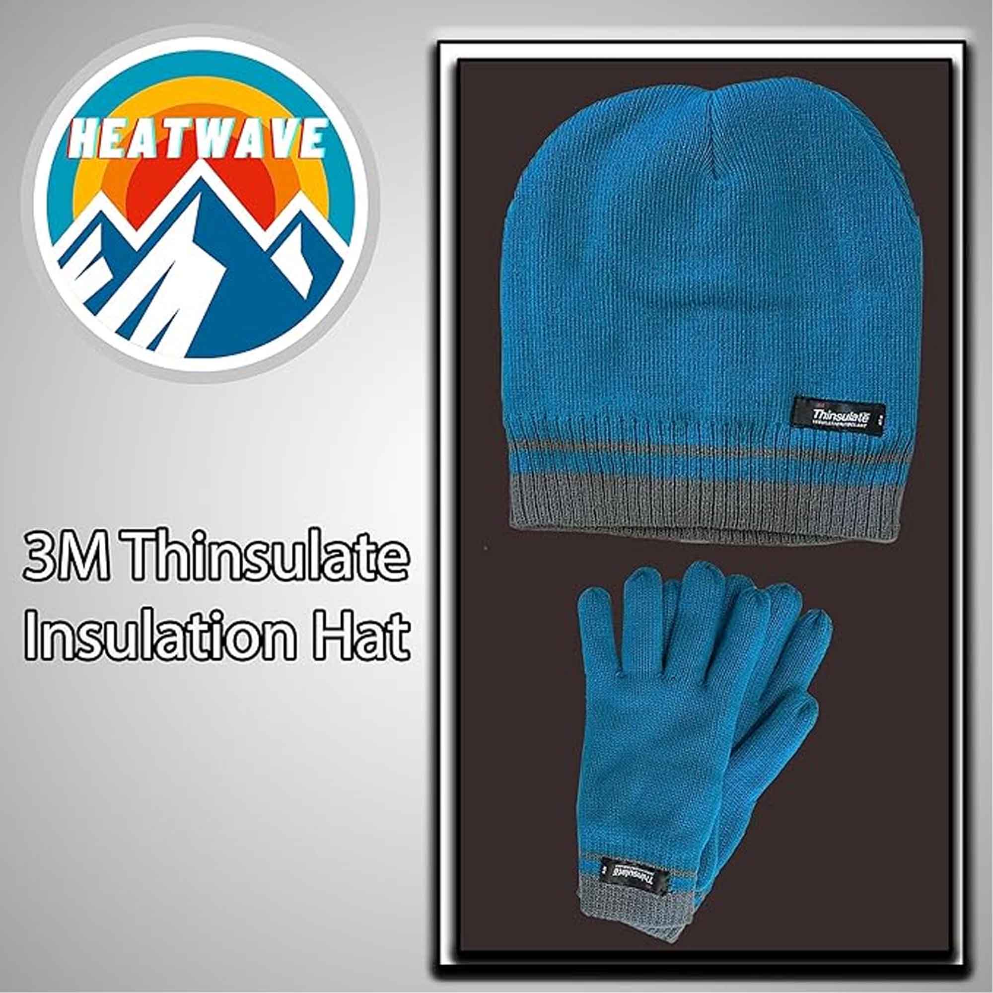 Women's Hat And Gloves Set With 3M Thinsulate Thermal Insulation Winter Warmth