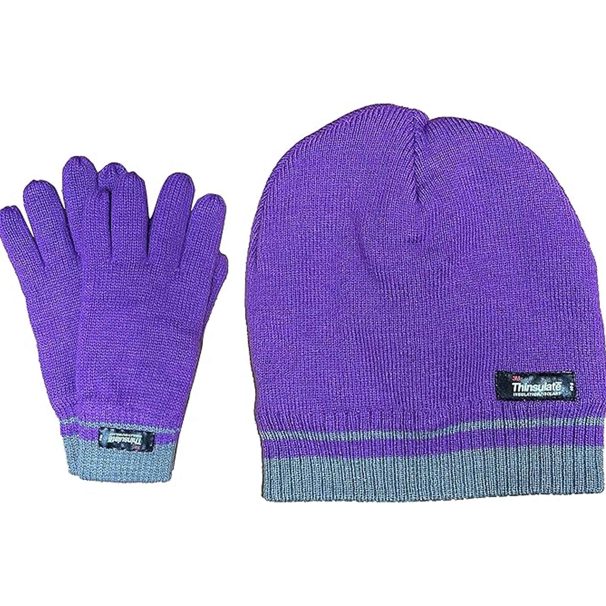 Women's Hat And Gloves Set With 3M Thinsulate Thermal Insulation Winter Warmth