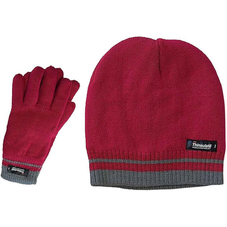 Women's Hat And Gloves Set With 3M Thinsulate Thermal Insulation Winter Warmth