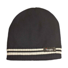 Women's Thermal Beanie Hat With 3M Thinsulate Insulation Stripe Design Acrylic Winter