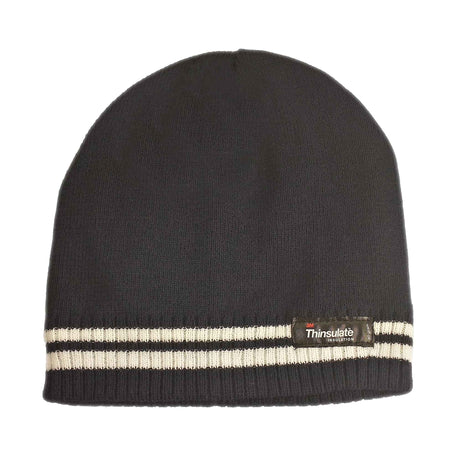 Women's Thermal Beanie Hat With 3M Thinsulate Insulation Stripe Design Acrylic Winter