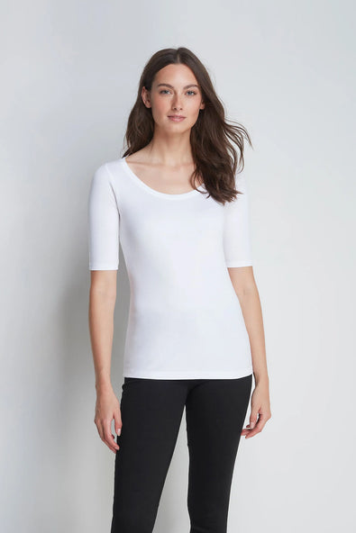 Women's Half Sleeve Scoop Neck T-Shirt – Cotton Modal, UK 6-18