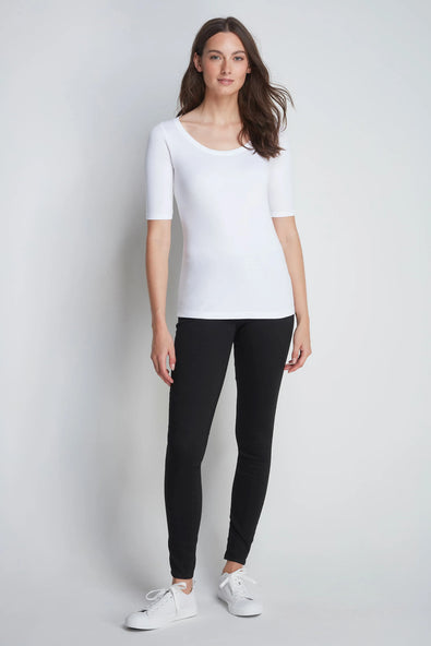 Women's Half Sleeve Scoop Neck T-Shirt – Cotton Modal, UK 6-18