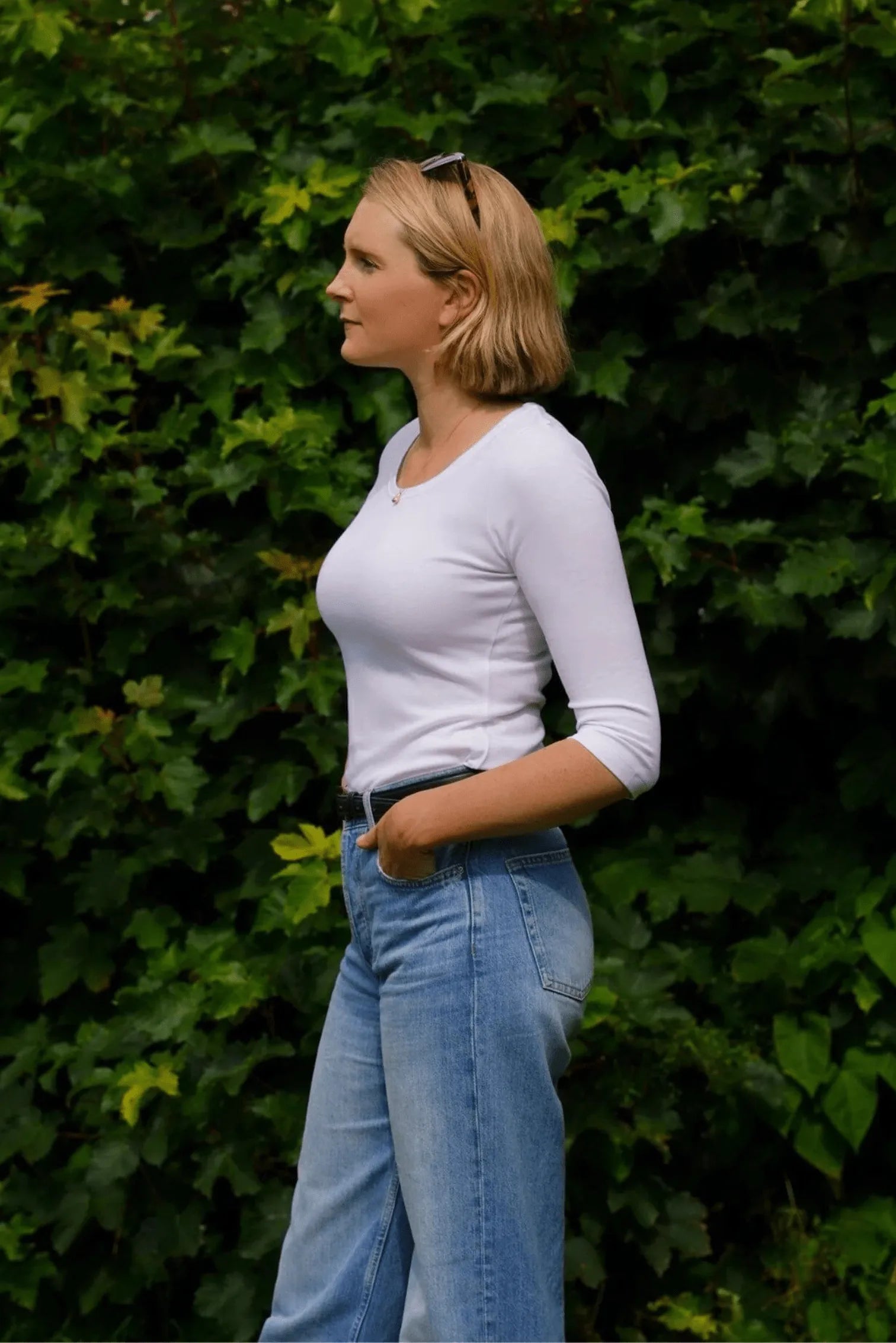 Women's 3/4 Sleeve Scoop Neck T-Shirt – Cotton Modal, UK 6-18